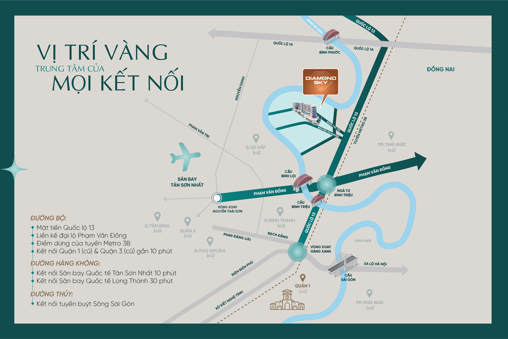 Vị trí căn hộ chung cư Diamond Sky